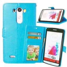 Lompakkokotelo 3-kortti LG G3 (D855)  - Vaaleansininen