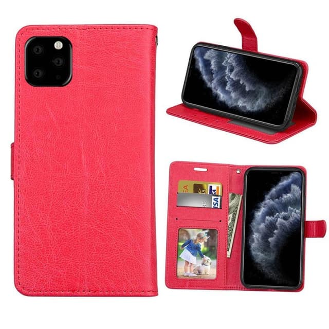 Lompakkokotelo 3-kortti Apple iPhone 11 Pro Max (6,5 ")  - punainen