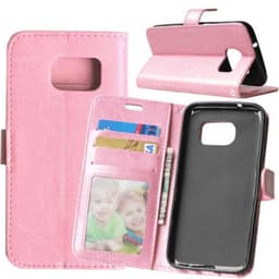 Lompakkokotelo 3-kortti Samsung Galaxy S7 (SM-G930F)  - vaaleanpunaine