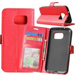 Lommebokdeksel 3-kort Samsung Galaxy S7 (SM-G930F)  - RØD