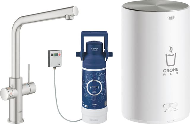 Grohe Red II Duo L vandhane med kogende vand (børstet krom)