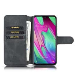DG-Ming Lompakkokotelo 3-kortti Samsung Galaxy A40 (SM-A405F)  - musta