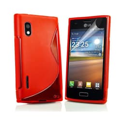 S-Line Silicone Cover til LG Optimus L5 (E610) : farve - rød