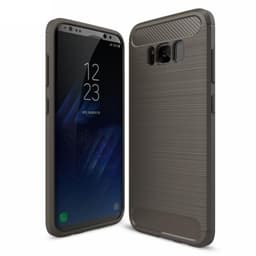 Børstet silikone cover Samsung Galaxy S8 (SM-G950F)  - Grå