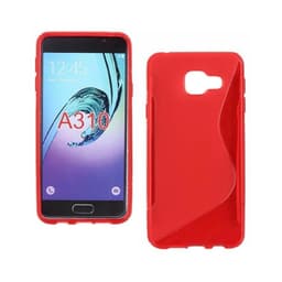 S-Line Silicone Cover til Samsung Galaxy A3 2016 (SM-A310F) : farve - rød
