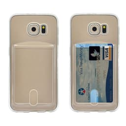 Silikonikuori kortilla Samsung Galaxy S6 (SM-G920F)  - läpinäkyvä