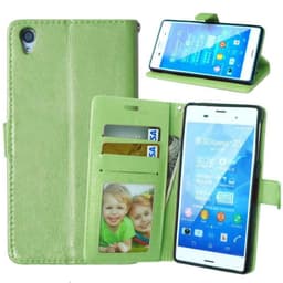 Lommebokdeksel 3-kort Sony Xperia Z3 (D6603)  - Grønn