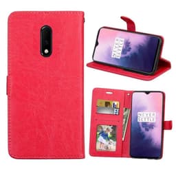Lommebokdeksel 3-kort OnePlus 7  - RØD