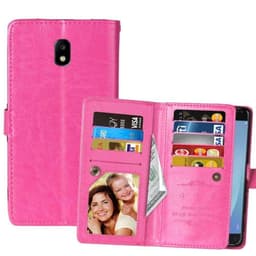 Lompakkotelo Flexi 9-kortti Samsung Galaxy J7 2017 (SM-J730F)  - pinkk