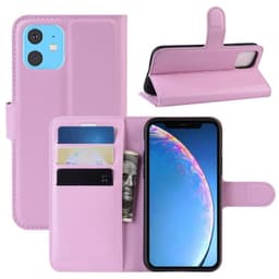 Lommebok PU 3-kort Apple iPhone 11 (6.1")  - lyserosa