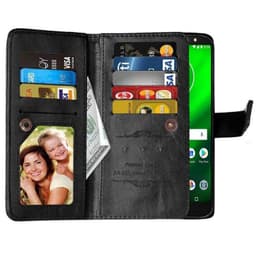Dobbeltflip Flexi 9-kort Motorola Moto G6 Plus (XT1926)  - Svart