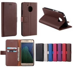 Lompakkokotelo 2-kortti Motorola Moto G5 Plus (XT1683)  - ruskea