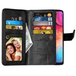 Lompakkotelo Flexi 9-kortti Samsung Galaxy A50 (SM-A505F)  - musta