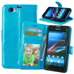 Lommebokdeksel 3-kort Sony Xperia Z1 Compact (D5503)  - Lyse blå