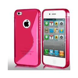 S-Line Silicone Cover tile cover Apple iPhone 4 / 4S : farve - rød