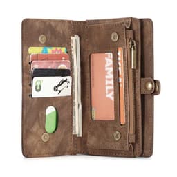 Multi Lompakkokotelo 11-kortti Apple iPhone 7+, 8+  - ruskea