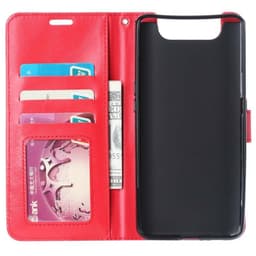 Wallet 3-kort til Samsung Galaxy A80 (SM-A805F)  - rød