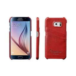 Retro Cover 2-kort Samsung Galaxy S6 (SM-G920F) : farve - rød