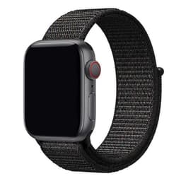 Apple Watch 42 mm nailonrannekoru - musta vaaleanpunainen