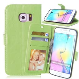 Lompakkokotelo 3-kortti Samsung Galaxy S6 Edge (SM-G925F)  - vihreä