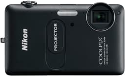 Nikon CoolPix S1200pj digikamera (musta)