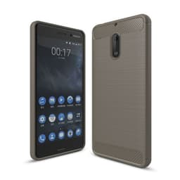 Harjattu TPU kuori Nokia 6 (TA-1021)  - harmaa