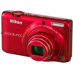 Nikon Coolpix S6500 Kompaktkamera (röd)