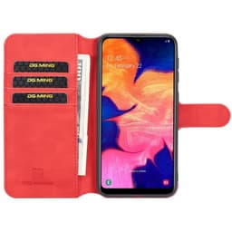 DG-Ming Lommebokdeksel 3-kort Samsung Galaxy A10 (SM-A105F)  - RØD
