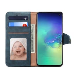 Lompakkokotelo 3-kortti Samsung Galaxy S10 (SM-G973F)  - sininen