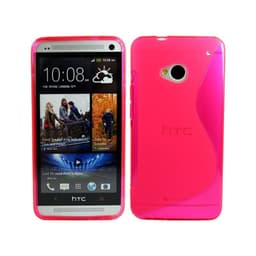 S-Line Silicone Cover til HTC ONE M7 (802w) : farve - lyserød