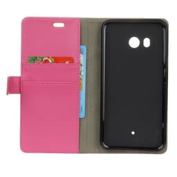 Lompakkokotelo 2-kortti HTC U11  - pinkki
