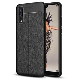 Lærmønstret silikondeksel Huawei P20 (EML-L29)  - Svart