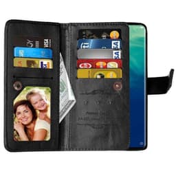 Lompakkotelo Flexi 9-kortti ZTE Axon 10 Pro (6.47 ")  - musta
