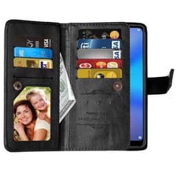 Dubbelflip Flexi 9-kort Huawei P Smart 2019 (POT-LX1)  - Svart
