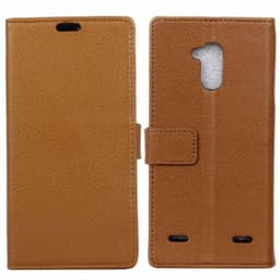 Lompakkokotelo 2-kortti ZTE Blade V7 Lite  - ruskea