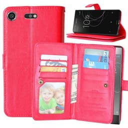 Lompakkotelo Flexi 9-kortti Sony Xperia XZ1 Compact (G8441)  - punaine