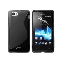 S-Line Silicone Cover til Sony Xperia J (ST26i) : farve - sort