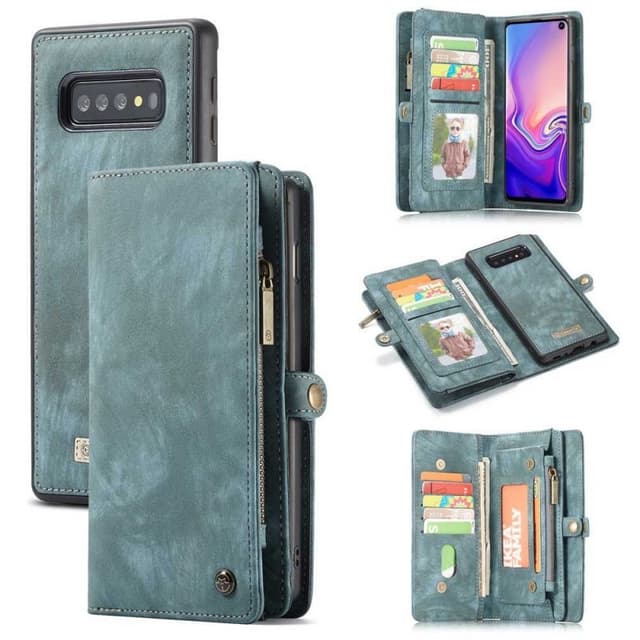 Multiplånbok 11-kort Samsung Galaxy S10 (SM-G973F)  - Blå