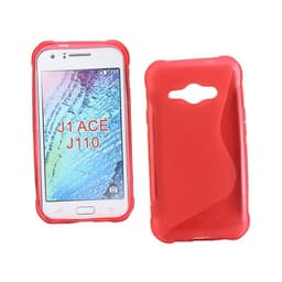 S-Line Silicone Cover til Samsung Galaxy J1 Ace (SM-J110F) : farve - rød