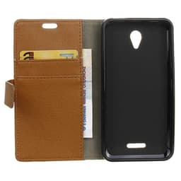 Lompakkokotelo 2-kortti Lenovo B / A Plus  - ruskea