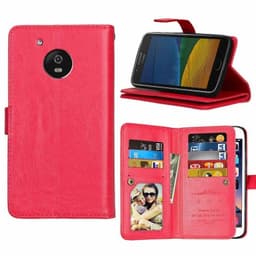 Dobbeltflip Flexi 9-kort Motorola Moto G5 (XT1670)  - RØD