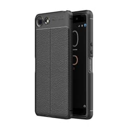 Läder mönstrat TPU skal Sony Xperia 1 Compact Svart