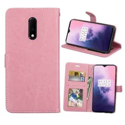 Lommebokdeksel 3-kort OnePlus 7  - lyserosa