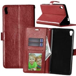 Lommebokdeksel 3-kort Sony Xperia XA Ultra (F3211)  - brun
