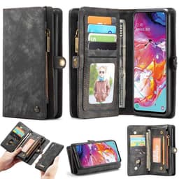 CaseMe Lompakkokotelo 11-kortti Samsung Galaxy A70 (SM-A705F)  - Musta