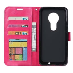Lompakkokotelo 3-korttinen Motorola Moto G7 Play (XT1952)  - pinkki