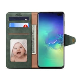 Lommebokdeksel 3-kort Samsung Galaxy S10 Plus (SM-G975F)  - Grønn