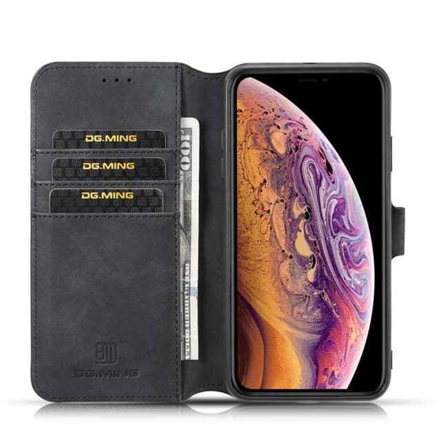 DG-Ming mobilplånbok 3-kort Apple iPhone XS Max  - Svart