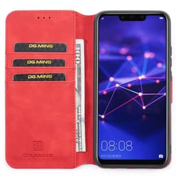 DG-Ming Wallet 3-kort til Huawei Mate 20 Lite (SNE-LX1)  - rød