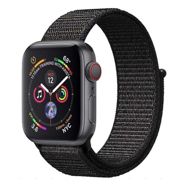 Apple Watch 4 (40 mm) nylonrannekoru - musta vaaleanpunainen